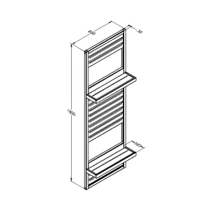 Forest Garden Two shelf wall Wood Vertical garden planter (W)60cm