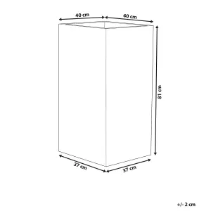 Plant Pot 40 x 40 x 81 cm Beige GAZA