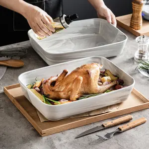 3.3 L Porcelain China Rectangular Baking Pan