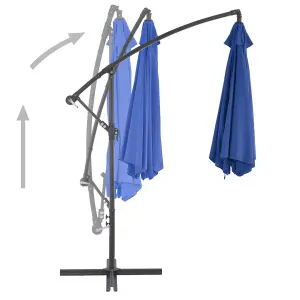 Berkfield Cantilever Umbrella with Aluminium Pole 300 cm Blue