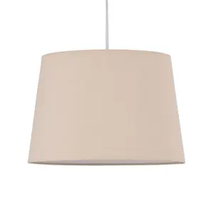 First Choice Lighting Natural Cotton 28cm Tapered Cylinder Pendant or Lamp Shade