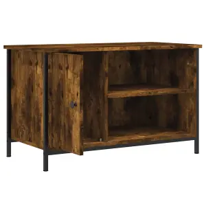 Berkfield TV Cabinet Smoked Oak 80x40x50 cm Engineered Wood