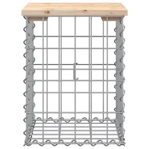 Berkfield Garden Bench Gabion Design 33x31x42 cm Solid Wood Pine