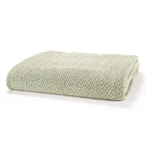 EHC Cotton Handwoven Reversible Single Sofa Throw Arm Chair Cover 125 x 150 cm - Green