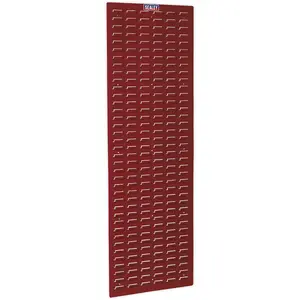 2 Pack Red Louvre Wall Mounted Storage Bin Panel 500 x 1500mm for Warehouse Organization