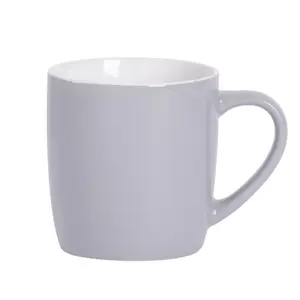 Argon Tableware - Coloured Coffee Mugs - 350ml - Pack of 6 - Grey