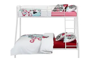 Bunk Bed Metal White, Single/Double