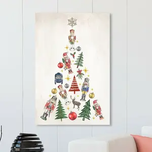 Fun Christmas Tree - Wrapped Canvas Painting 76 cm H x 51 cm W