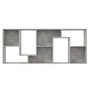 Berkfield Book Cabinet Concrete Grey 67x24x161 cm Engineered Wood