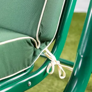 Alfresia Roma Swing Seat with Green Luxury Cushions