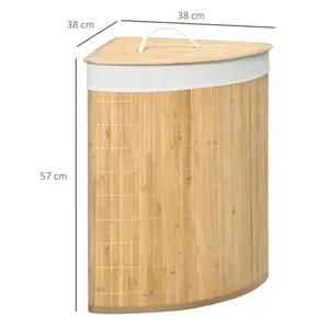 Fabric Laundry Hamper with Handles Natural