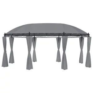 Berkfield Gazebo with Curtains 520x349x255 cm Anthracite