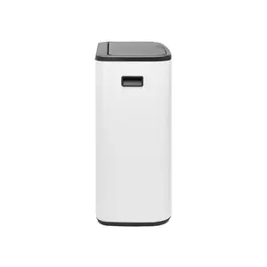 Bo Touch Bin, 60 litre, with 1 inner Plastic Bucket White