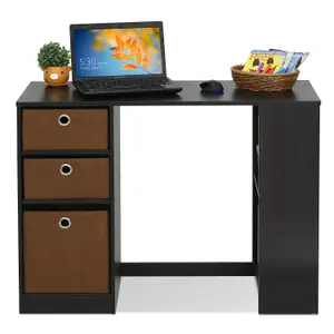 Furinno Modern Computer Study Desk, Espresso