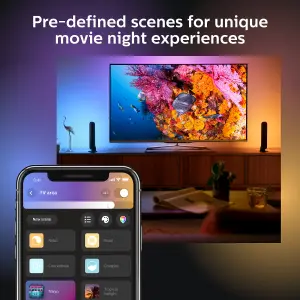 Philips Hue White and Colour Ambiance Play Lightbar 2 Pack with Bridge Starter kit