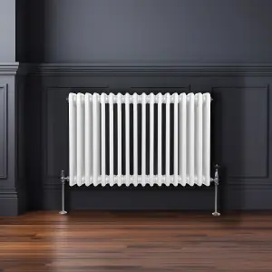 Traditional 3 Column Radiator - 600 x 832 mm - White