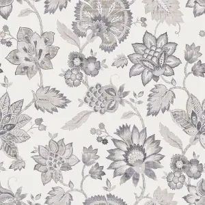 Soft Jacobean Trail Soft Grey Wallpaper