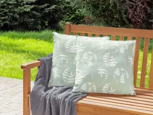 Set of 2 Outdoor Cushions ALASSIO Green