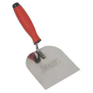 Sealey Stainless Steel Margin Trowel Rubber Handle 120mm Soft Grip T1706