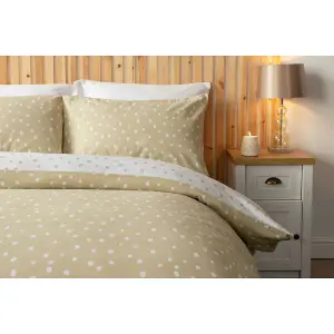 Belledorm Snowfall Duvet Cover Set Cream/White (Superking)