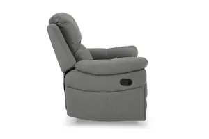 Darius 3 Seater Recliner Sofa, Dark Grey Air Leather