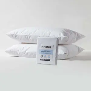 Homescapes Polypropylene Waterproof Pillow Protector Pair