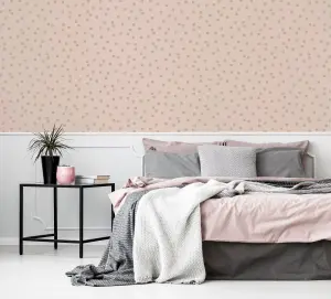 Arthouse Dotty Blush/Rose Gold Wallpaper