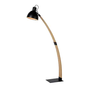 Lucide Curf Scandinavian Floor Reading Lamp - 1xE27 - Black