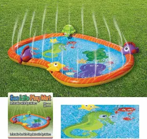 Sprinkler Play Mat Water Filled Inflatable Sea Life Water Paddling Splash Pool