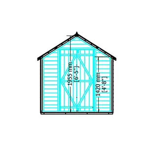 6 ft. W x 8 ft. D Garden Value Shed with Double Doors