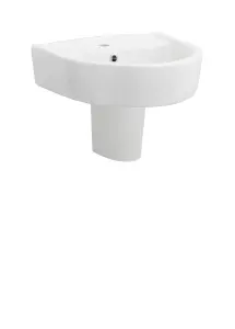 1 Tap Hole Basin & Semi Pedestal - 420mm