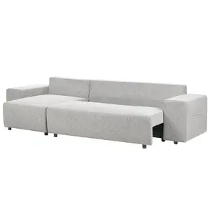 Corner Sofa LUSPA Light Grey Fabric Right Hand