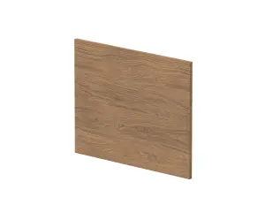 700mm Contemporary Square Shower Bath End Panel - Antique Oak