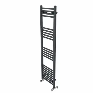 Rinse Modern Bathroom Heated Towel Rail Ladder Radiator 1400x400mm Straight for Bathroom Kitchen Anthracite