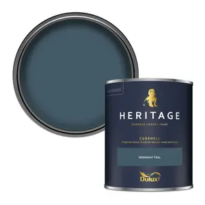 Dulux Trade Heritage Midnight Teal Eggshell Wall paint, 750ml