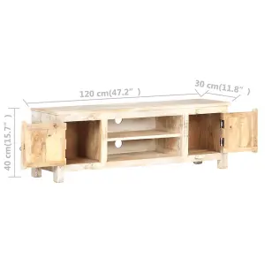 Berkfield TV Cabinet 120x30x40 cm Rough Acacia Wood