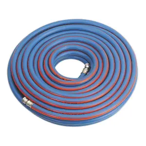 Sealey Air Hose 20m x 10mm with 1/4"BSP Unions Extra-Heavy-Duty