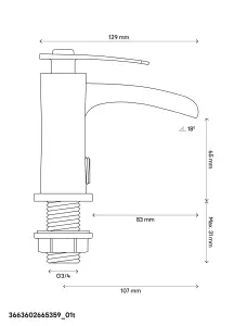 GoodHome Kellan 2 Tap Hole Shower mixer Tap