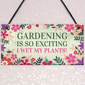 Red Ocean Funny Garden Plaque Gardening Gifts Hanging Garden Shed Signs Novelty Decor Gift For Her