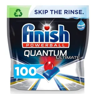 4 x Finish Powerball Quantum Ultimate Dishwasher 100 Tablets Total 400 Tabs