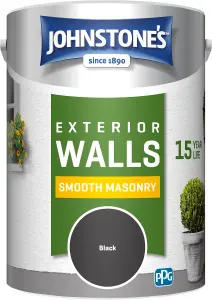 Johnstone's Masonry Paint Black - 5L