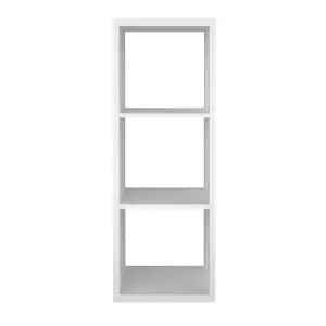 GoodHome Mixxit White Freestanding 3 shelf Rectangular Shelving unit, (H)1080mm (W)389mm