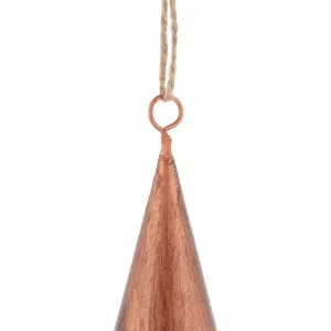 Copper effect Bell Metal Cone Hanging decoration