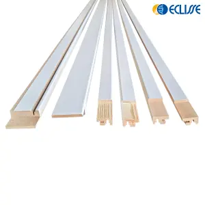 ECLISSE Double Sliding Pocket door kit  838+838x1981mm, Primed White Jambs for 100mm Finished Wall Thickness, 2xHandle sets