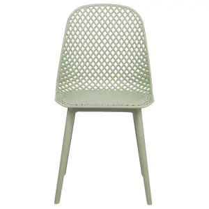 Set of 4 Dining Chairs EMORY Light Green