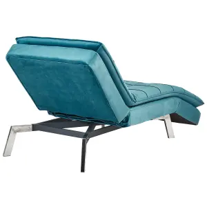 Velvet Chaise Lounge Teal LOIRET