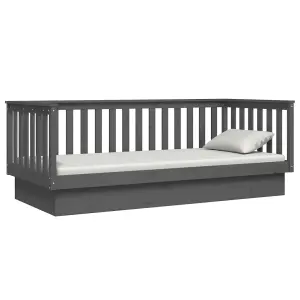 Berkfield Day Bed Grey 80x200 cm Solid Wood Pine