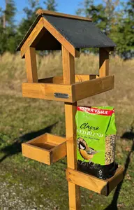 Simply Wood Camden Bird Table Slate Roof with FREE Bird Seed