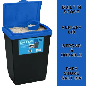 Large Rock Salt Grit Storage Bin with Scoop Salt Bin - 47L