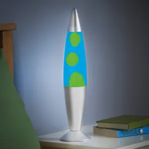 Global Gizmos Blue & Green Retro Lava Lamp